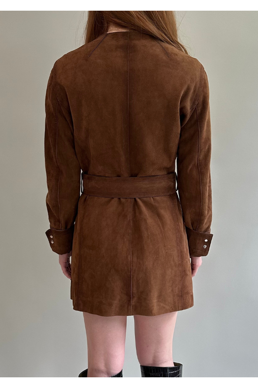 Vintage Massimo Dutti Chocolate Suede Jacket