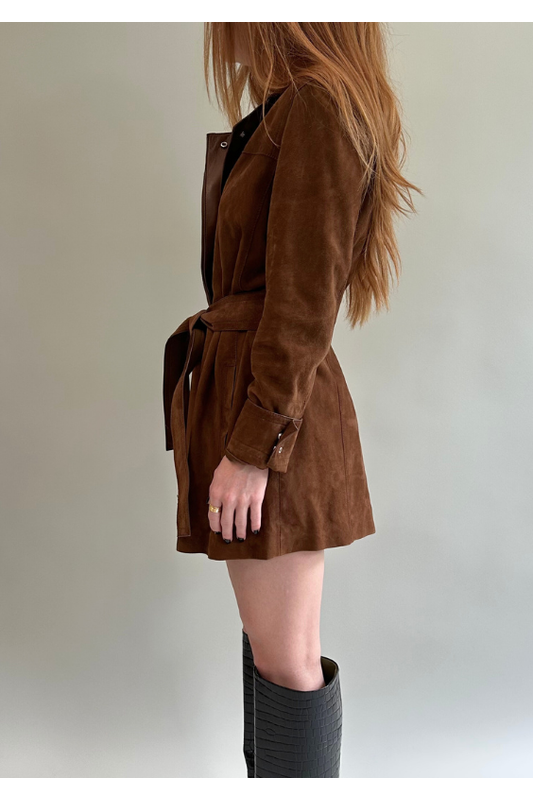 Vintage Massimo Dutti Chocolate Suede Jacket