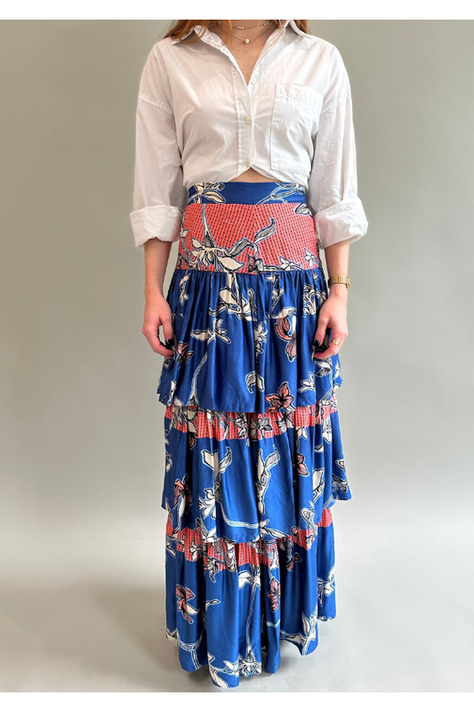 Alexis Floral Tiered Maxi Skirt