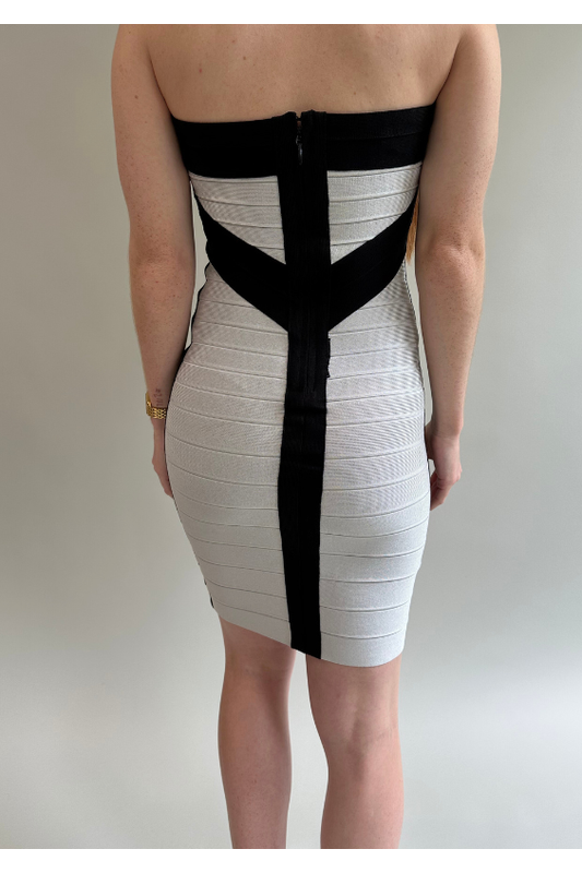 Herve Leger Strapless Bandage Mini Dress