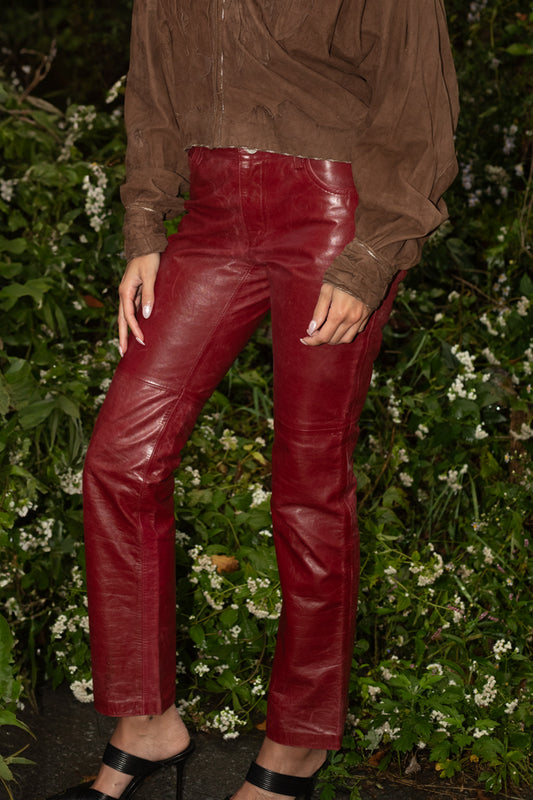 Red Leather Pants