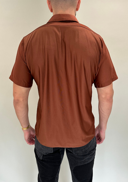 Vintage Copper Short Sleeve Button Down