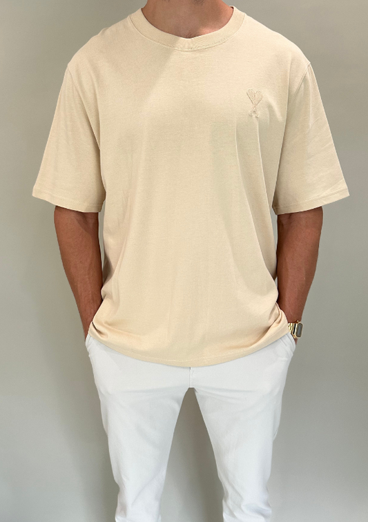 Ami Beige Logo Tee