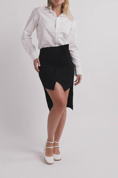 Vintage Givenchy Asymmetrical Wool Skirt