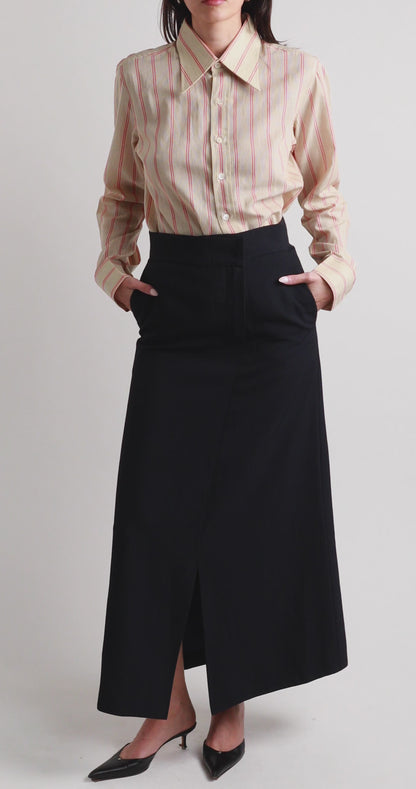 Raben Saloner Navy Blue Maxi Skirt